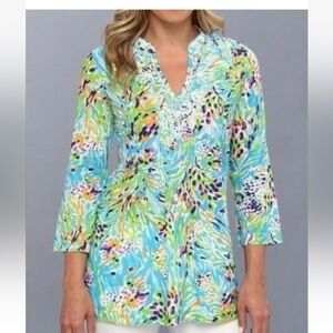 Lilly Pulitzer Sarasota Tunic in Sea Soiree S‎